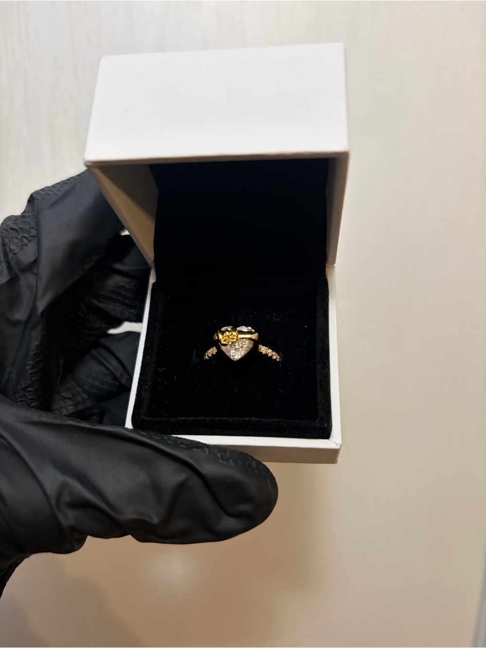 KaratLove Heart Bow Engagement Ring Sterling Silver Size 4 New